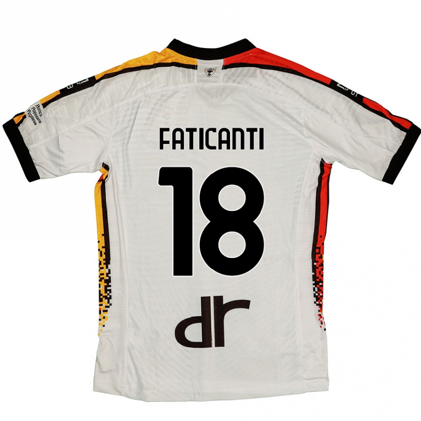 Kids Football Giacomo Faticanti #18 White Black Away Jersey 2024/25 T-Shirt