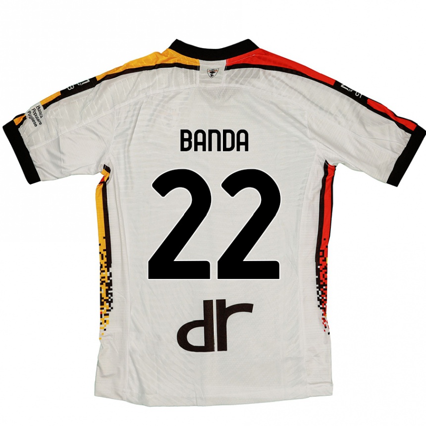 Kids Football Lameck Banda #22 White Black Away Jersey 2024/25 T-Shirt