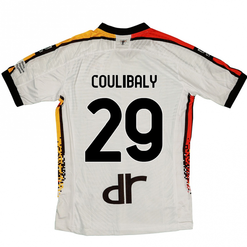 Kids Football Lassana Coulibaly #29 White Black Away Jersey 2024/25 T-Shirt