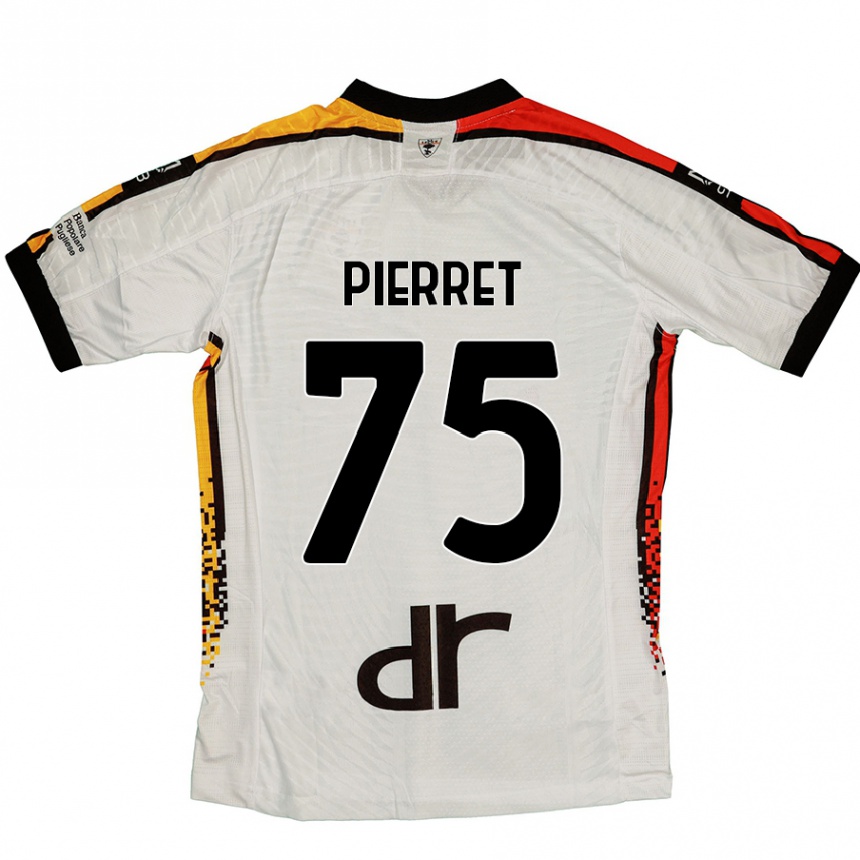 Kids Football Balthazar Pierret #75 White Black Away Jersey 2024/25 T-Shirt