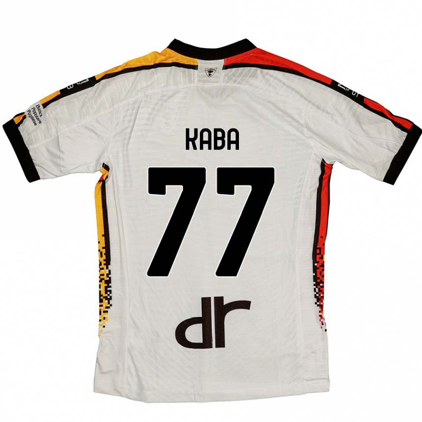 Kids Football Mohamed Kaba #77 White Black Away Jersey 2024/25 T-Shirt