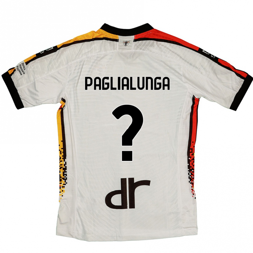 Kids Football Robert Paglialunga #0 White Black Away Jersey 2024/25 T-Shirt