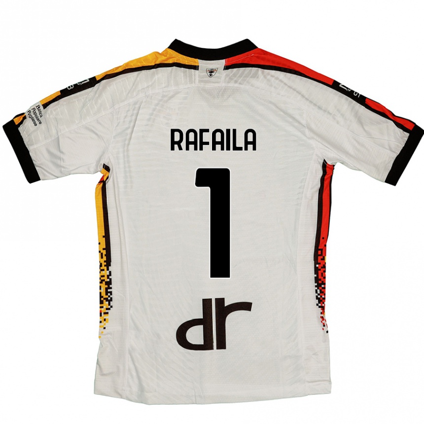 Kids Football Vlad Răfăilă #1 White Black Away Jersey 2024/25 T-Shirt