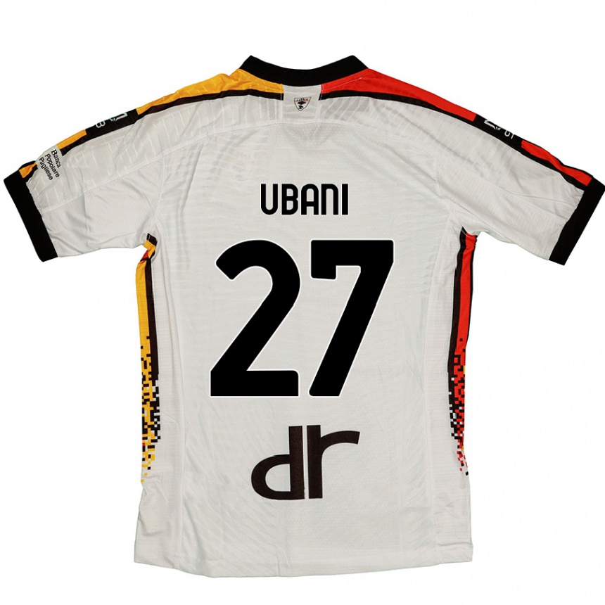 Kids Football Marlon Ubani #27 White Black Away Jersey 2024/25 T-Shirt