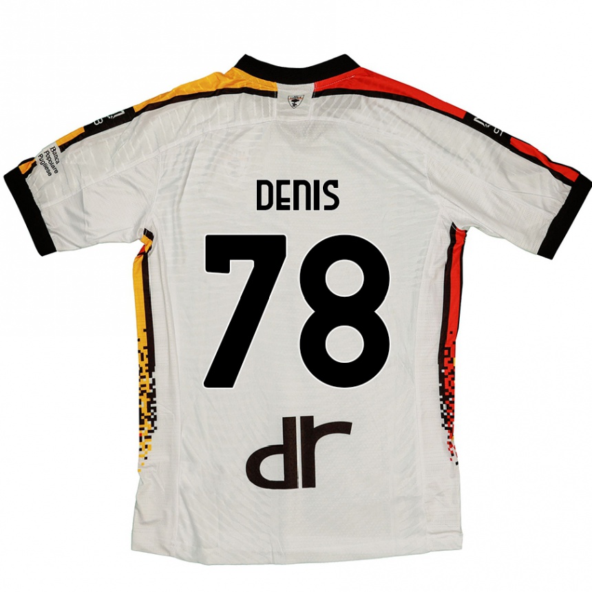 Kids Football Max Denis #78 White Black Away Jersey 2024/25 T-Shirt