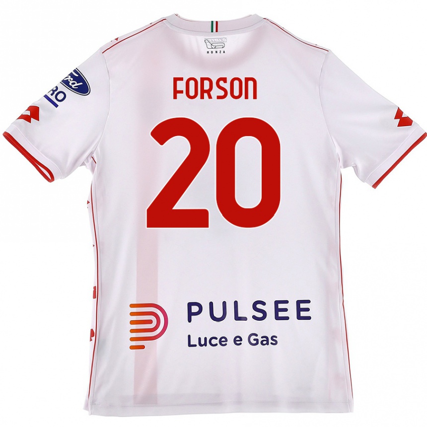 Kids Football Omari Forson #20 White Red Away Jersey 2024/25 T-Shirt