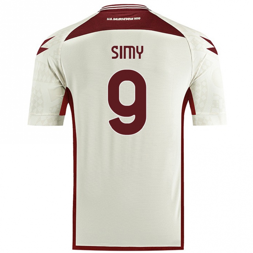 Kids Football Simy #9 Cream Color Away Jersey 2024/25 T-Shirt