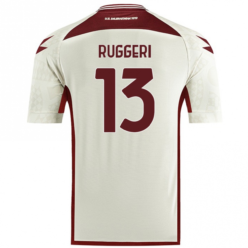 Kids Football Fabio Ruggeri #13 Cream Color Away Jersey 2024/25 T-Shirt