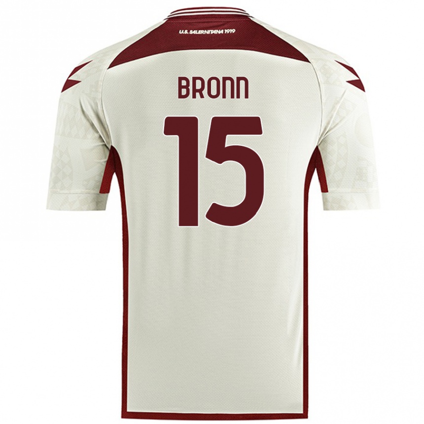 Kids Football Dylan Bronn #15 Cream Color Away Jersey 2024/25 T-Shirt