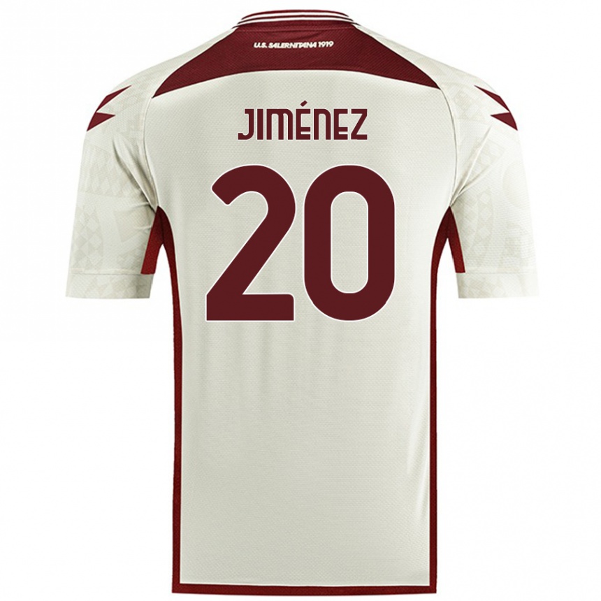 Kids Football Kaleb Jiménez #20 Cream Color Away Jersey 2024/25 T-Shirt