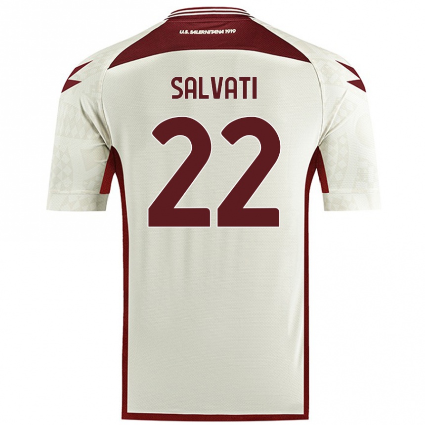 Kids Football Gregorio Salvati #22 Cream Color Away Jersey 2024/25 T-Shirt