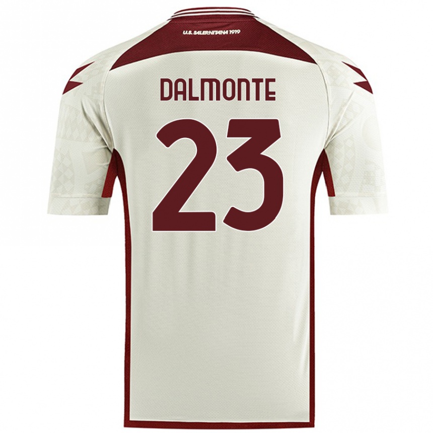 Kids Football Nicola Dalmonte #23 Cream Color Away Jersey 2024/25 T-Shirt