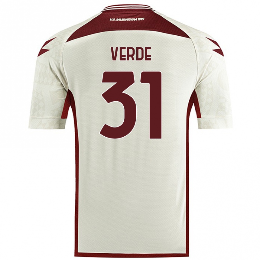 Kids Football Daniele Verde #31 Cream Color Away Jersey 2024/25 T-Shirt