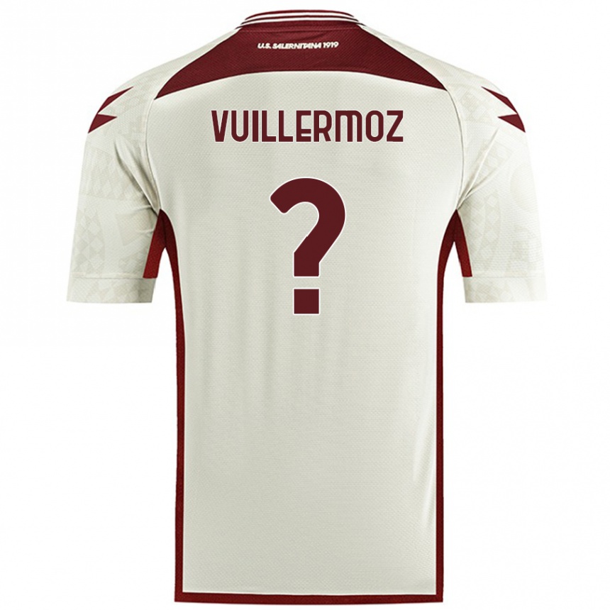 Kids Football Joshua Vuillermoz #0 Cream Color Away Jersey 2024/25 T-Shirt