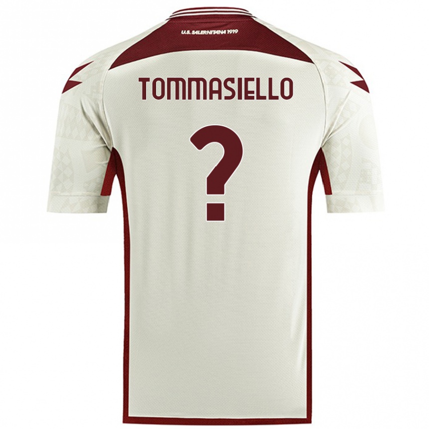 Kids Football Francesco Tommasiello #0 Cream Color Away Jersey 2024/25 T-Shirt