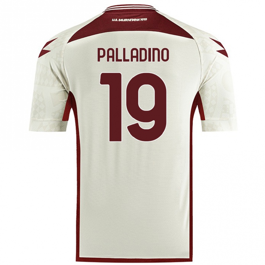 Kids Football Alfonso Palladino #19 Cream Color Away Jersey 2024/25 T-Shirt