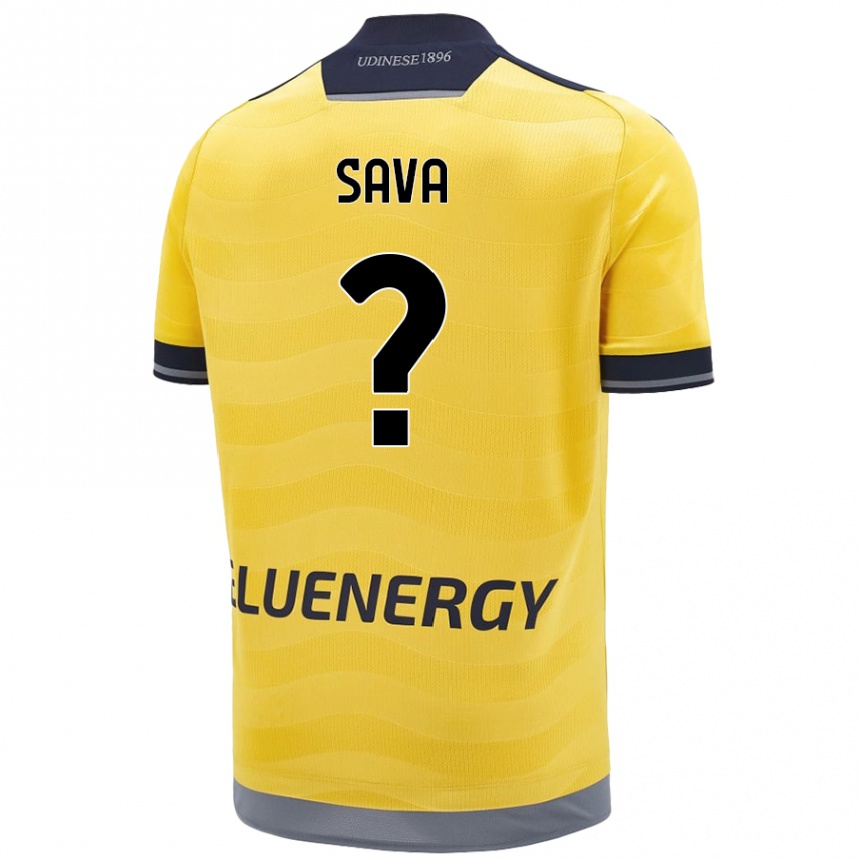 Kids Football Răzvan Sava #0 Golden Away Jersey 2024/25 T-Shirt