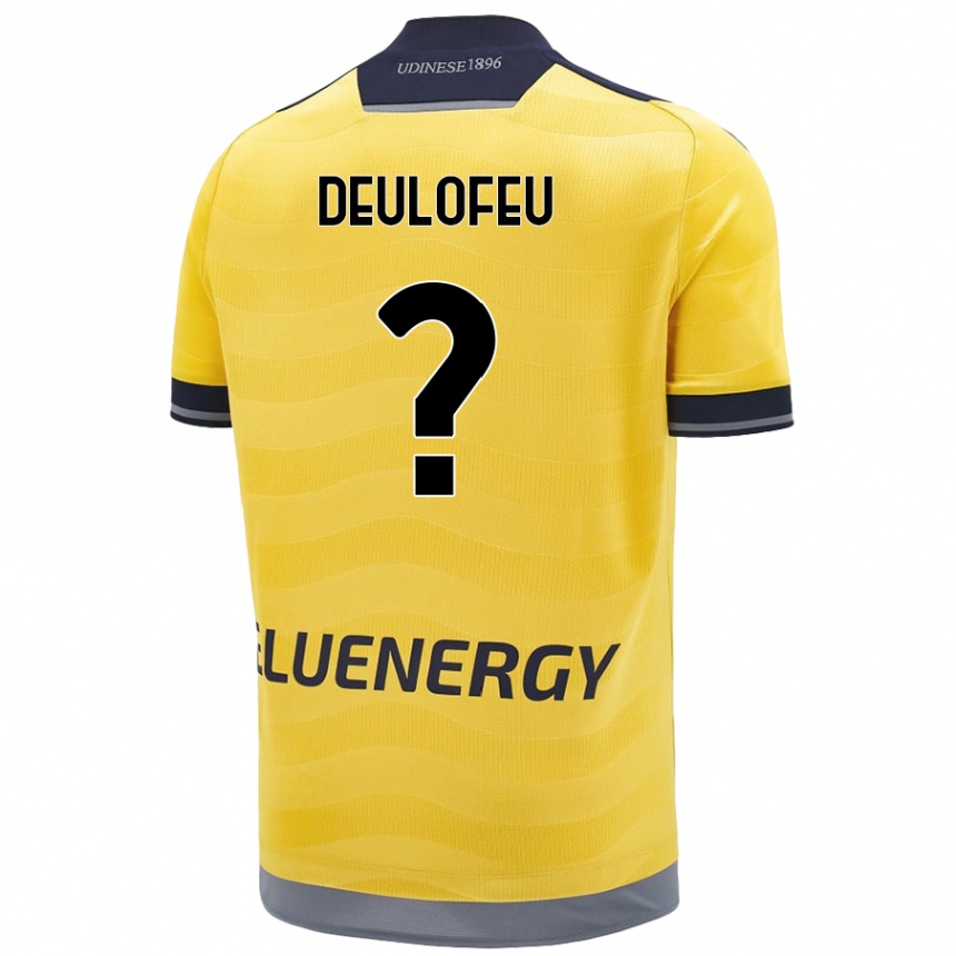 Kids Football Gerard Deulofeu #0 Golden Away Jersey 2024/25 T-Shirt