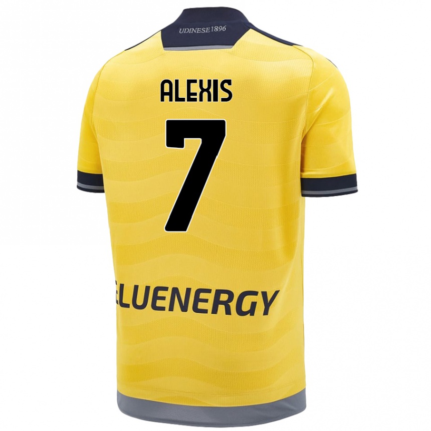 Kids Football Alexis Sanchez #7 Golden Away Jersey 2024/25 T-Shirt