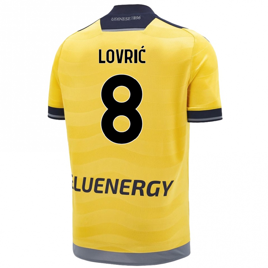 Kids Football Sandi Lovrić #8 Golden Away Jersey 2024/25 T-Shirt