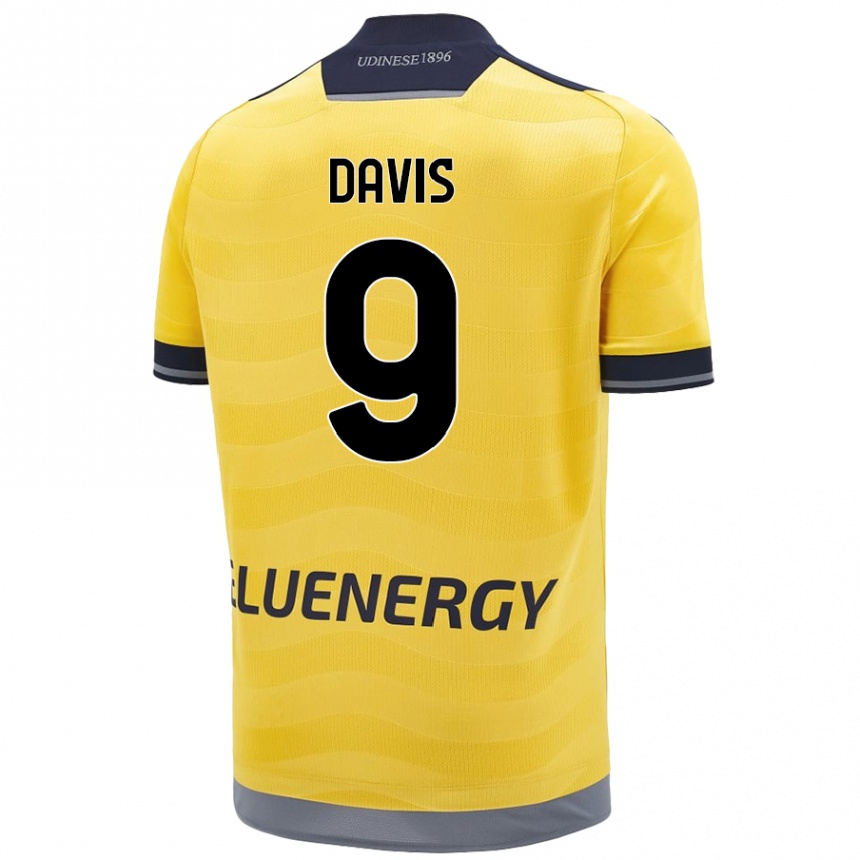 Kids Football Keinan Davis #9 Golden Away Jersey 2024/25 T-Shirt