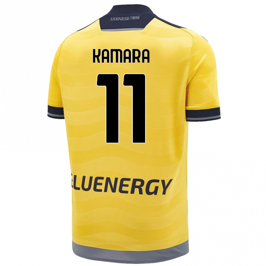 Kids Football Hassane Kamara #11 Golden Away Jersey 2024/25 T-Shirt