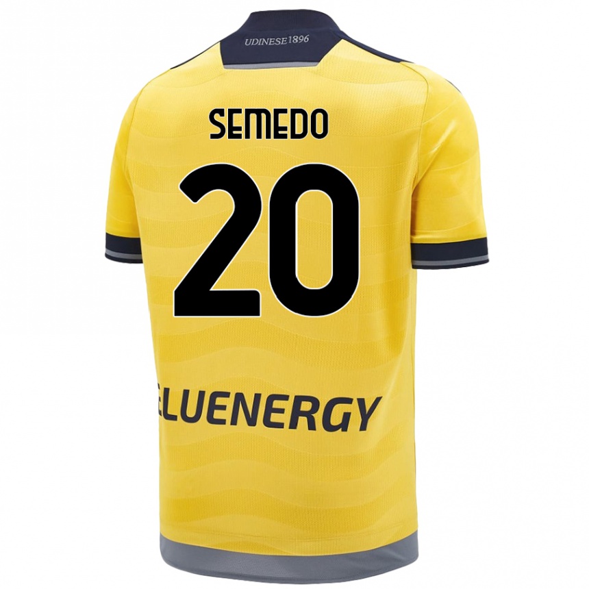 Kids Football Vivaldo Semedo #20 Golden Away Jersey 2024/25 T-Shirt