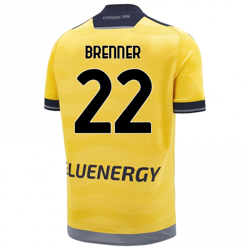 Kids Football Brenner #22 Golden Away Jersey 2024/25 T-Shirt