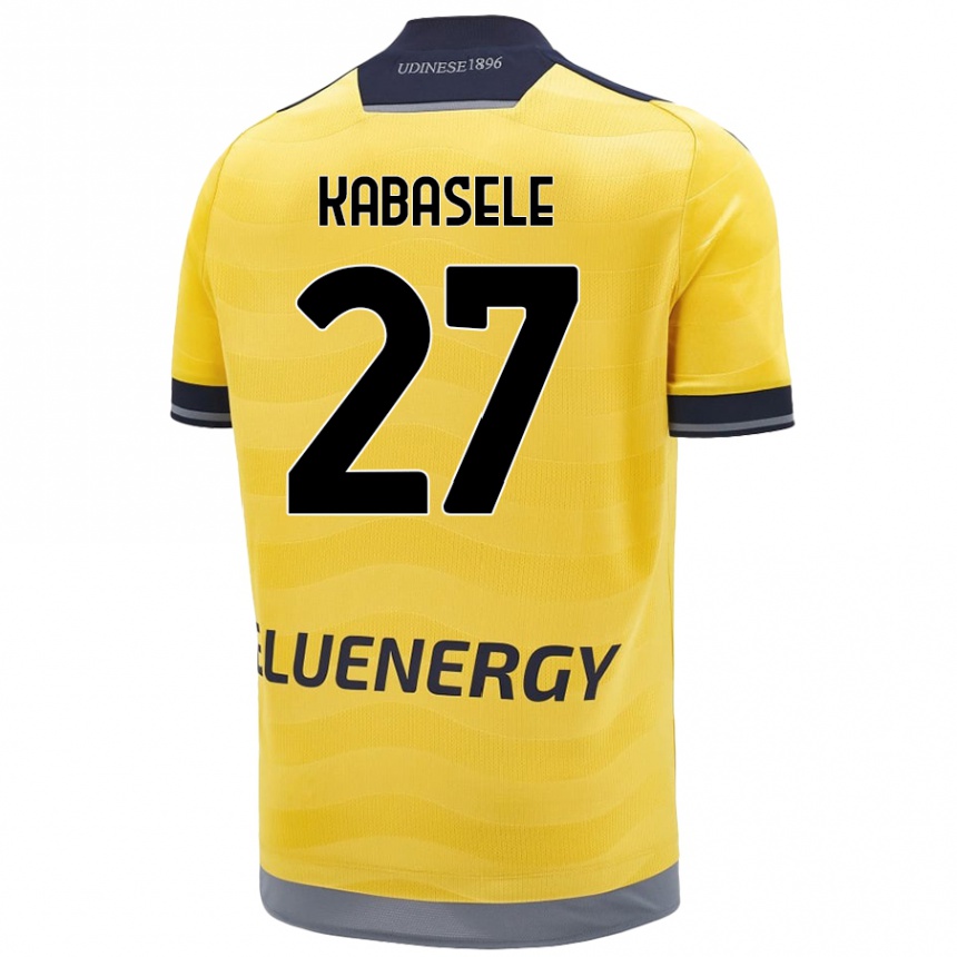 Kids Football Christian Kabasele #27 Golden Away Jersey 2024/25 T-Shirt