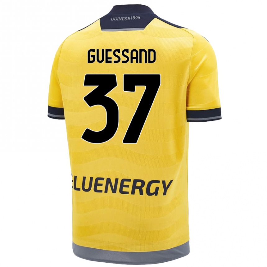 Kids Football Axel Guessand #37 Golden Away Jersey 2024/25 T-Shirt