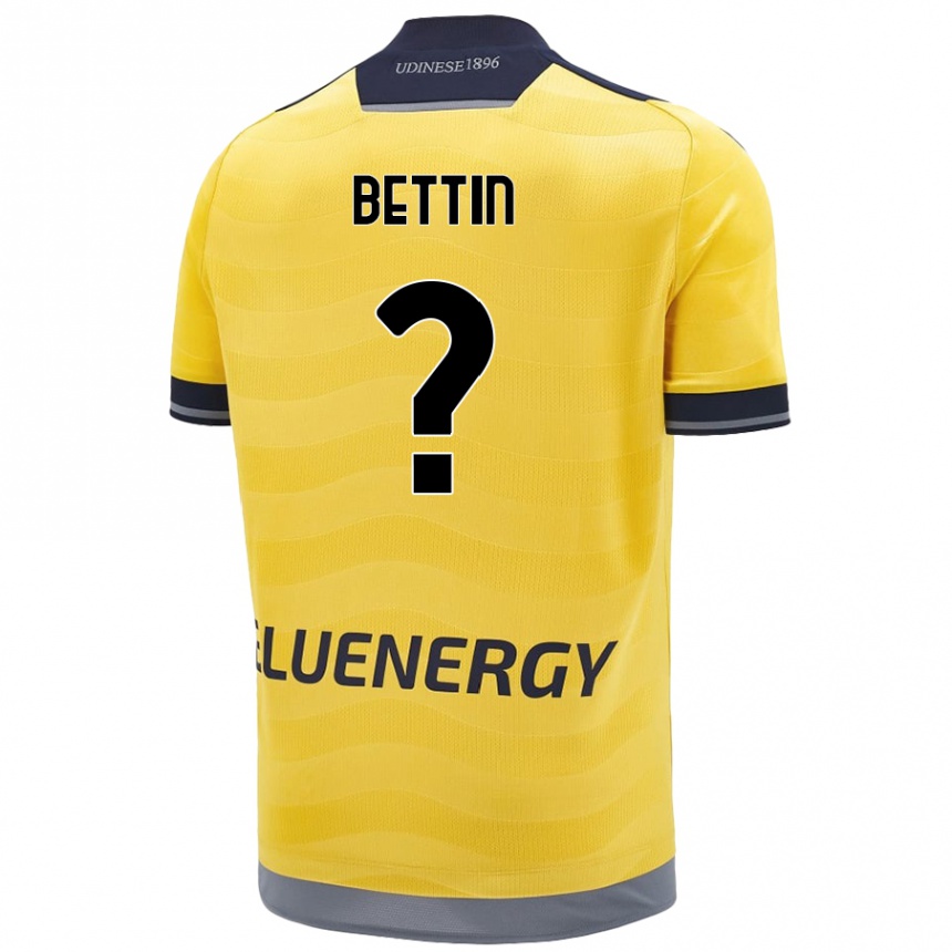 Kids Football Matteo Bettin #0 Golden Away Jersey 2024/25 T-Shirt