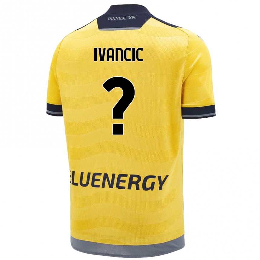 Kids Football Val Ivancic #0 Golden Away Jersey 2024/25 T-Shirt