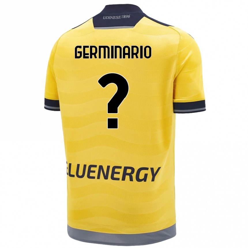 Kids Football Mattia Germinario #0 Golden Away Jersey 2024/25 T-Shirt