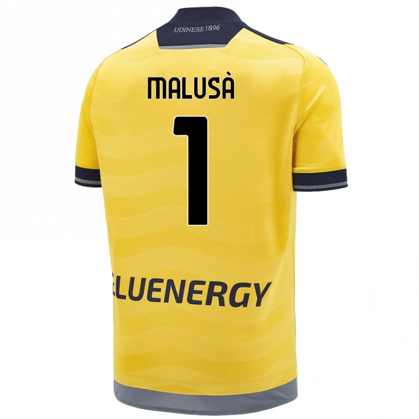 Kids Football Joel Malusà #1 Golden Away Jersey 2024/25 T-Shirt