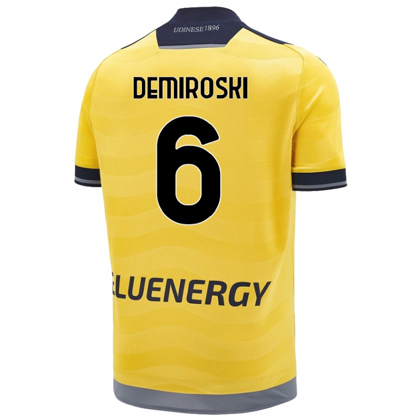 Kids Football Shenol Demiroski #6 Golden Away Jersey 2024/25 T-Shirt