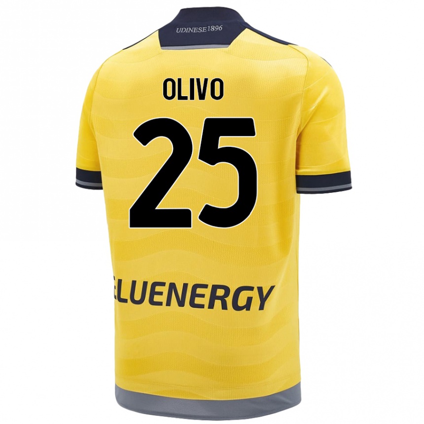 Kids Football Gioele Olivo #25 Golden Away Jersey 2024/25 T-Shirt