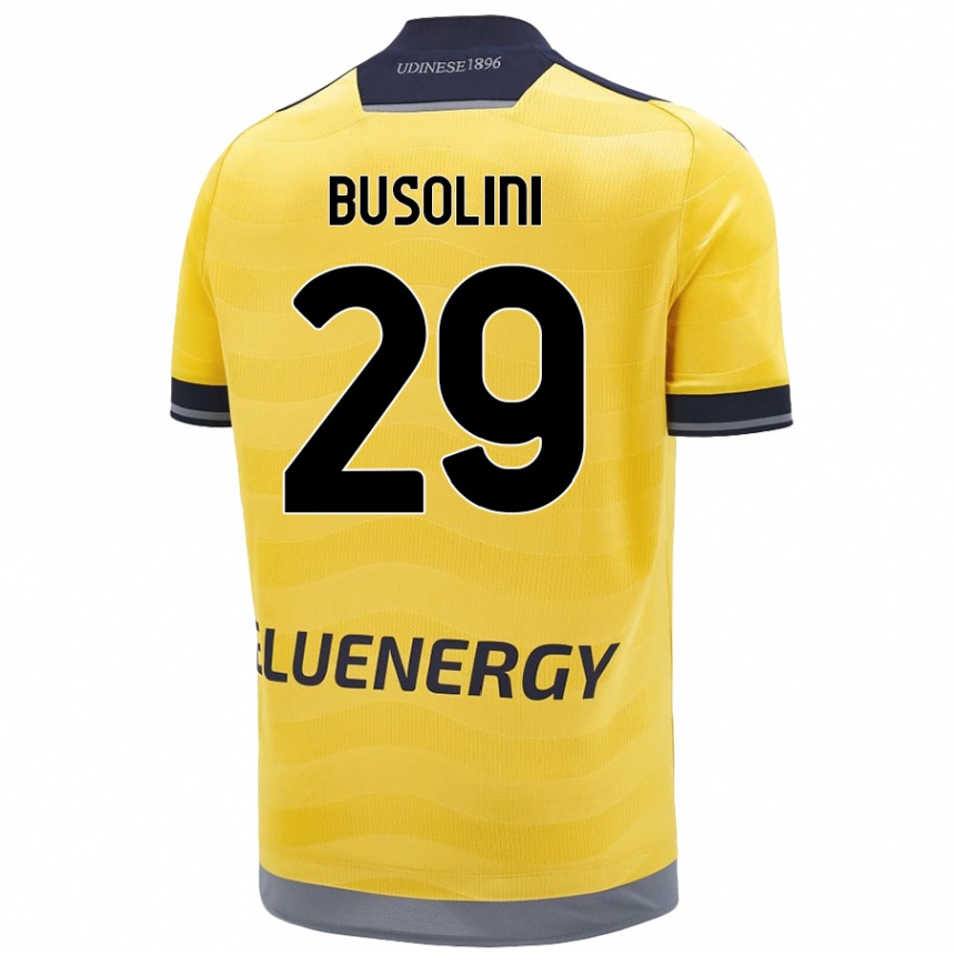 Kids Football Alessandro Busolini #29 Golden Away Jersey 2024/25 T-Shirt