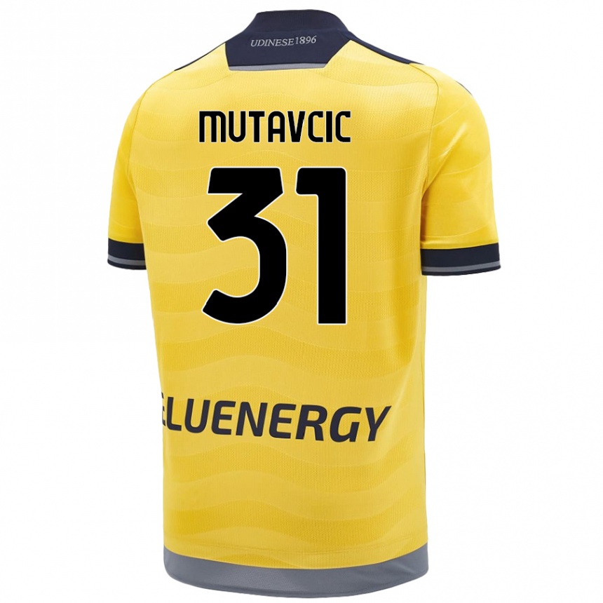 Kids Football Jan Mutavcic #31 Golden Away Jersey 2024/25 T-Shirt