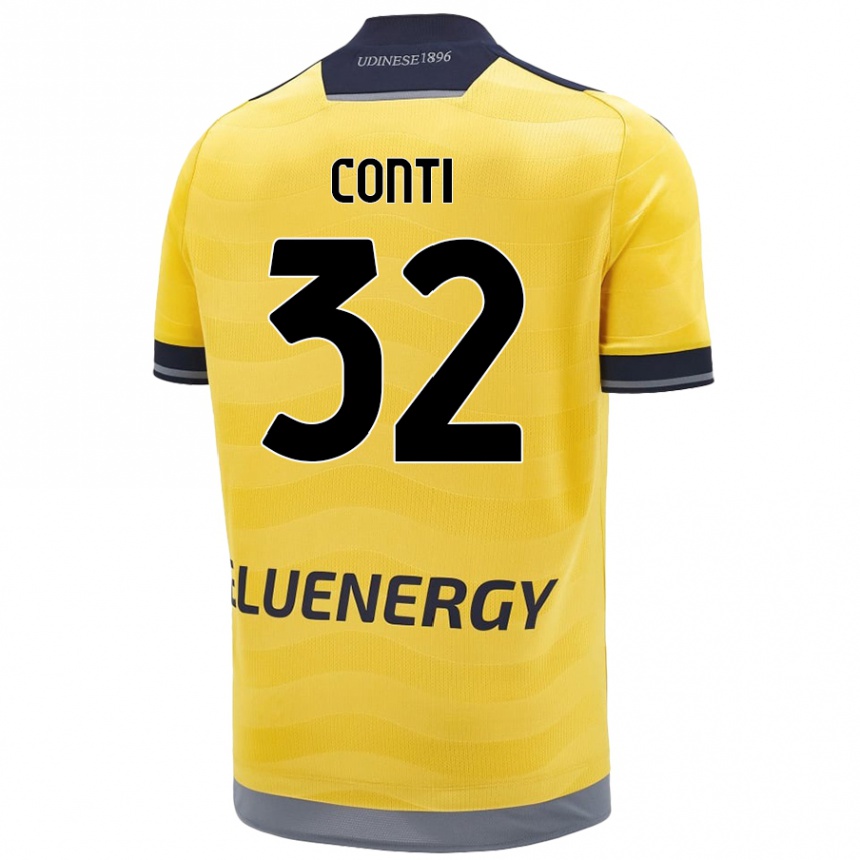 Kids Football Manuel Conti #32 Golden Away Jersey 2024/25 T-Shirt