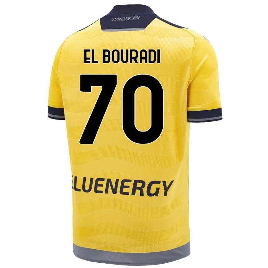 Kids Football Walid El Bouradi #70 Golden Away Jersey 2024/25 T-Shirt