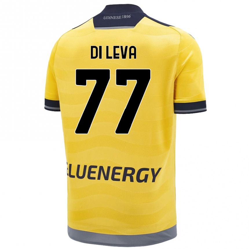 Kids Football Vincenzo Di Leva #77 Golden Away Jersey 2024/25 T-Shirt