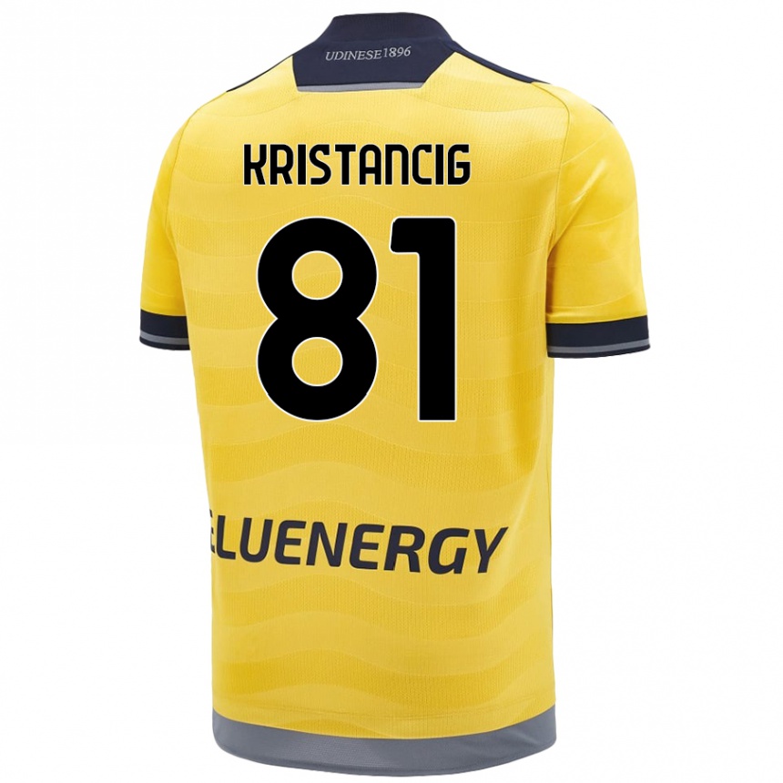 Kids Football Luca Kristancig #81 Golden Away Jersey 2024/25 T-Shirt