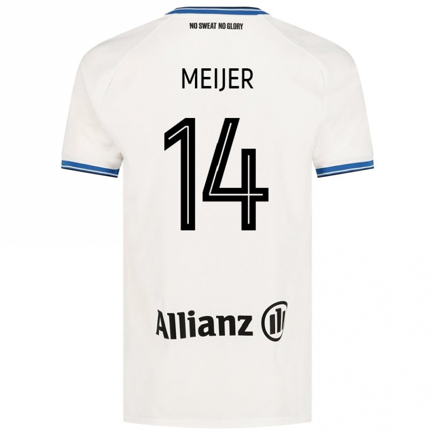 Kids Football Bjorn Meijer #14 White Away Jersey 2024/25 T-Shirt