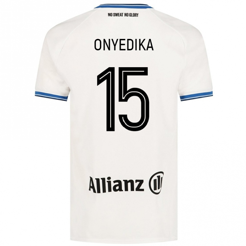 Kids Football Raphael Onyedika #15 White Away Jersey 2024/25 T-Shirt