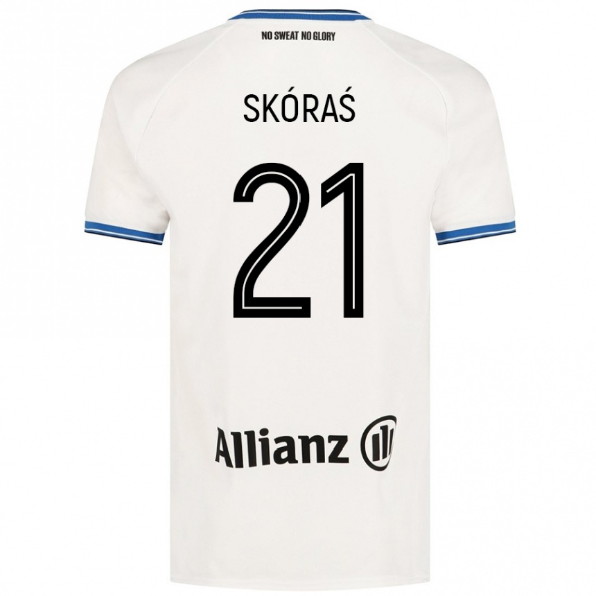 Kids Football Michal Skoras #21 White Away Jersey 2024/25 T-Shirt