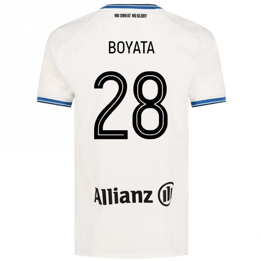 Kids Football Dedryck Boyata #28 White Away Jersey 2024/25 T-Shirt