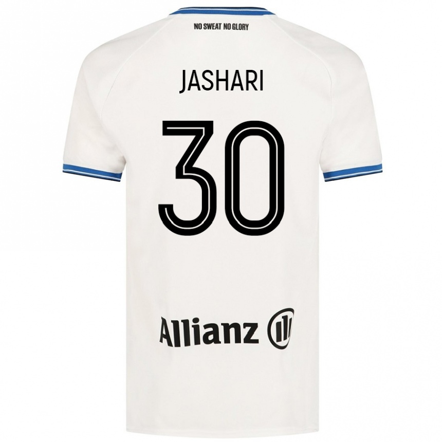 Kids Football Ardon Jashari #30 White Away Jersey 2024/25 T-Shirt