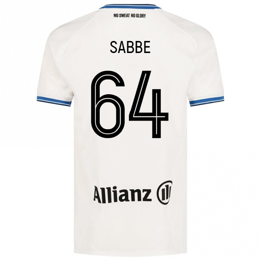 Kids Football Kyriani Sabbe #64 White Away Jersey 2024/25 T-Shirt