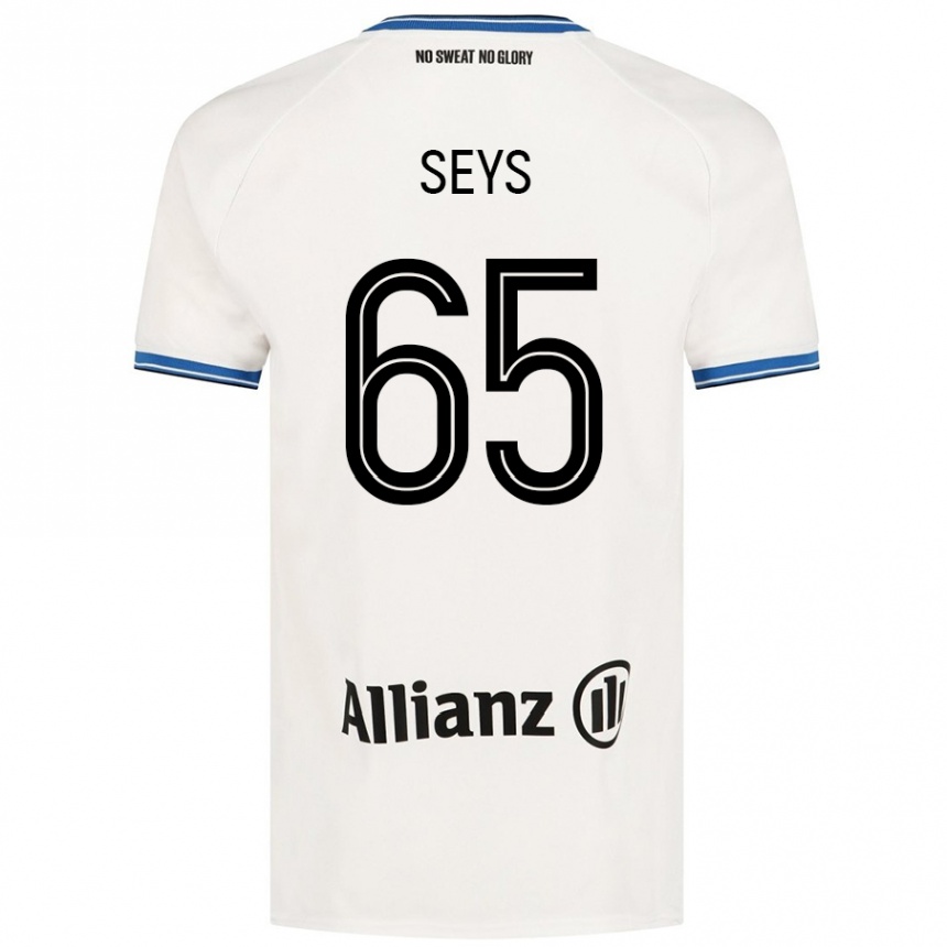 Kids Football Joaquin Seys #65 White Away Jersey 2024/25 T-Shirt