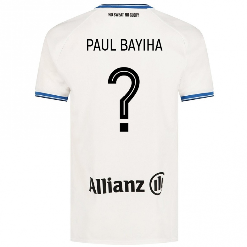 Kids Football Jean Paul Bayiha #0 White Away Jersey 2024/25 T-Shirt